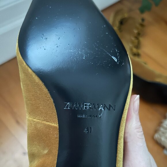 Zimmerman Lace Up Velvet Ankle Boots - Picture 5 of 5